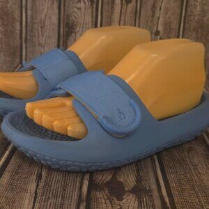 Sz 7 Women's Allbirds Sugar Slider Blue Adjustable Strap Recovery Sandals VGUC!